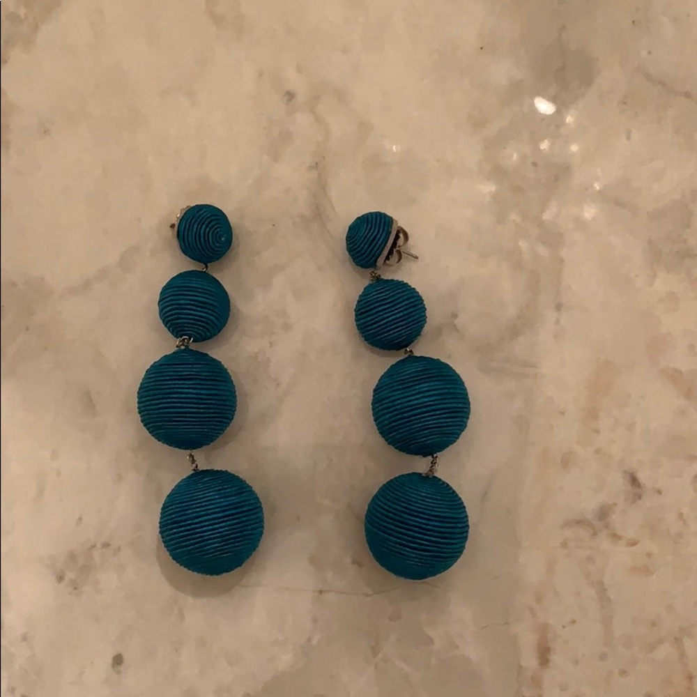 Turquoise earrings.